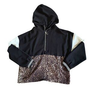 Dance & Marvel Pullover Track Style Hooded Jacket-Animal Print-M-GUC